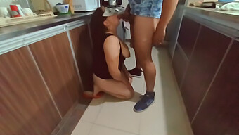 Mature Mom Gets Pounded By Her Cousin In The Kitchen