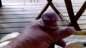 Mature European Man Pleasures Himself Outdoors