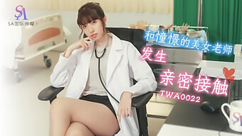 A Mischievous Asian Medical Student Engages In Sexual Activity With A Well-Endowed Man In The Consultation Room While Cheating On Her Boyfriend.