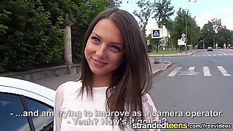 European Teen Foxy Di Enjoys Tight Anal Sex In A Car