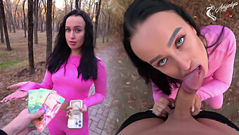 Russian Teen Angelya.G Gets Face Fucked While Sucking Outdoors