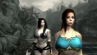 Skyrim'S Kinky 3some Dengan Jenna Dan Lacey Berakhir Dengan Penghinaan