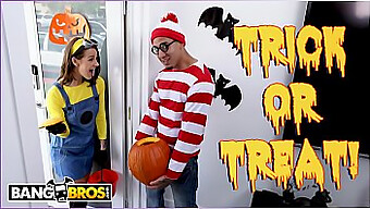 Evelin Stone'S Feet Get A Special Treat From Bruno In This Halloween-Themed Bangbros Video.