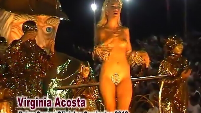 Blonde Beauty Virginia Acota'S Carnival Performance In Corrientes, Argentina