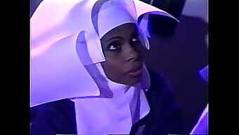 Young Black Teen In A Nun Uniform