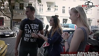 Studenta Germană Pleacă Într-O Aventură Sexuală Publică Cu Un Reporter