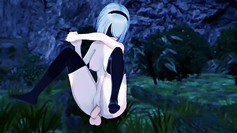 18-Year-Old Yorha 2b Enjoys A Wild Romp In The Woods