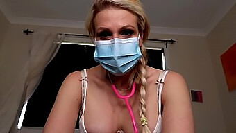 Australian Blonde Gets Milked In Medical Fetish Pov Roleplay