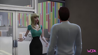 Blonde Secretary Trades Sex For Job Security In Office Setting