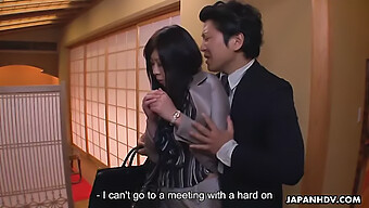 A Japanese Secretary Experiences Intimate Activities With Her Boss At A Restaurant