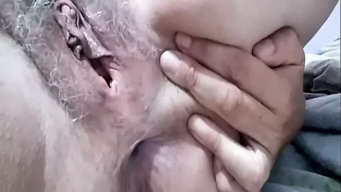 Old Wife With A Hairy Bush And Pussy Juices